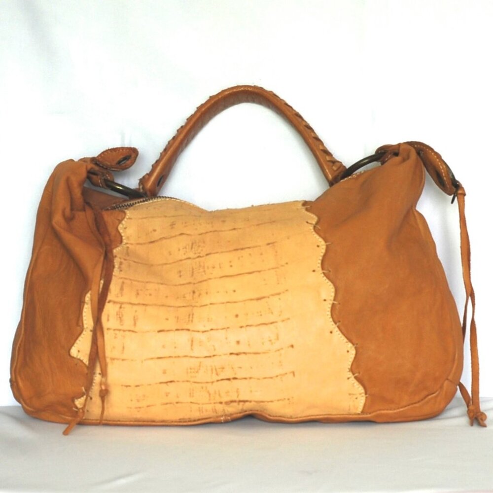 Caterina Lucchi Leather Tote With Padded Leather Wrapped Handle - Italy